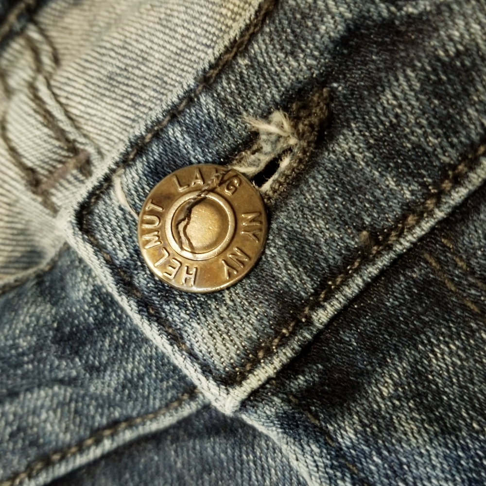 Helmet Lang Neo Vintage Blue Jeans Extra Long Super Skinny Sz 27 - Picture 6 of 15